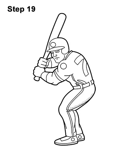 How To Draw A Baseball Player Video And Step By Step Pictures