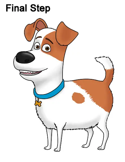 How to Draw Max from The Secret Life of Pets - 404 x 523 jpeg 139kB