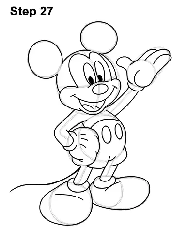 How To Draw Mickey Mouse Full Body