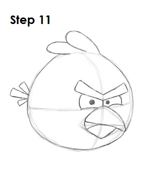 How to Draw Angry Birds Red