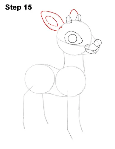 How To Draw Rudolph The Red Nosed Reindeer