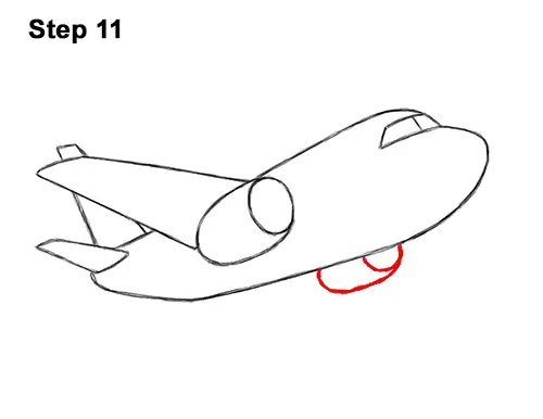 How to Draw Cartoon Airplane 11