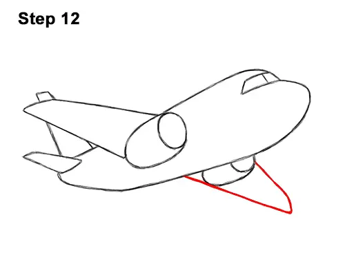 How to Draw Cartoon Airplane 12