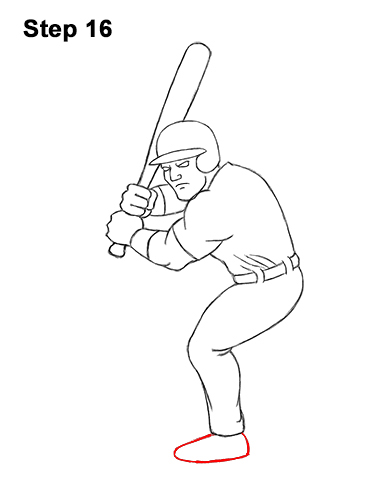 baseball player sketch