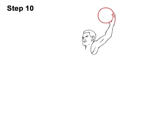 How to a Draw Cartoon Basketball Player Dunking 10