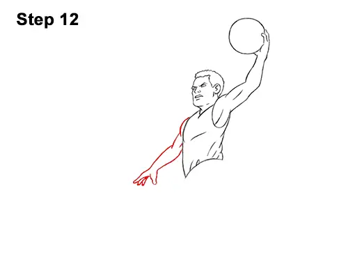 How to a Draw Cartoon Basketball Player Dunking 12