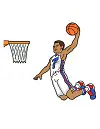 How to Draw Basketball Player Dunking