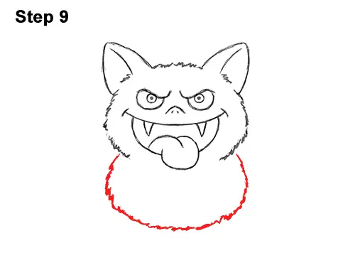 How to Draw Angry Funny Cute Halloween Cartoon Bat 9