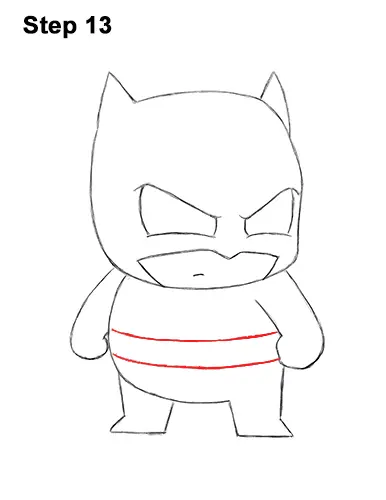 Draw Mini Chibi Little Batman 13