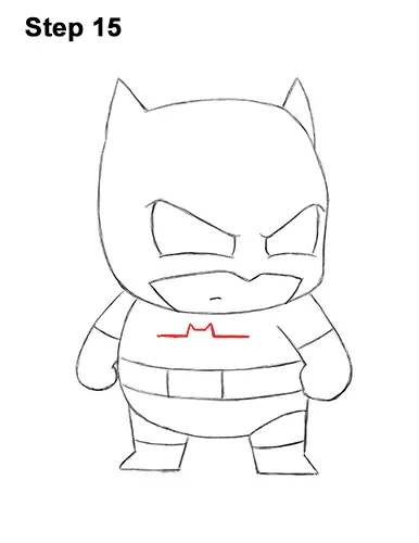 Draw Mini Chibi Little Batman 15
