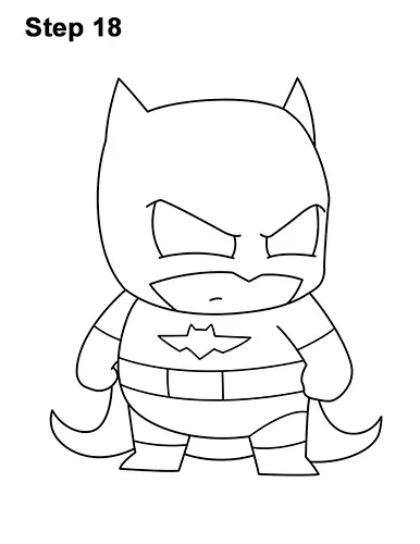 Draw Mini Chibi Little Batman 18