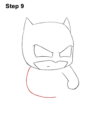 Draw Mini Chibi Little Batman 9