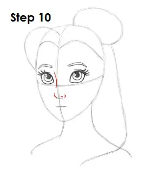 How to Draw Belle Step 10