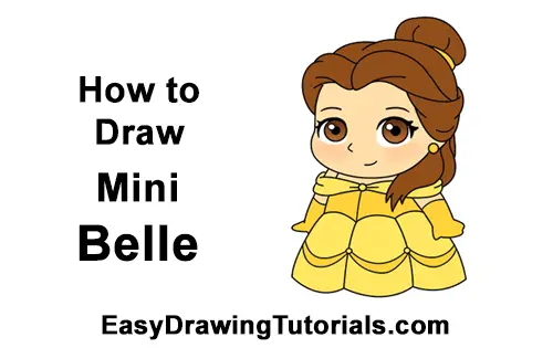 How to Draw Mini Chibi Little Belle Beauty Cute