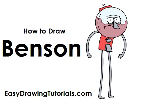 how to draw regular show benson