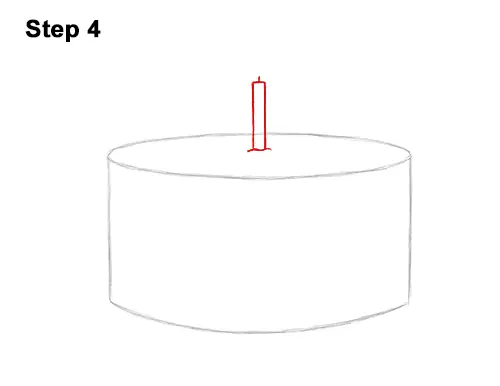 How to Draw Cartoon Birthday Cake Candle 4
