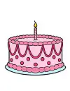 How to Draw Pink Birthday Cake