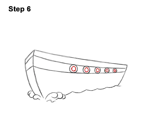 How to Draw Cartoon Boat Ship 6