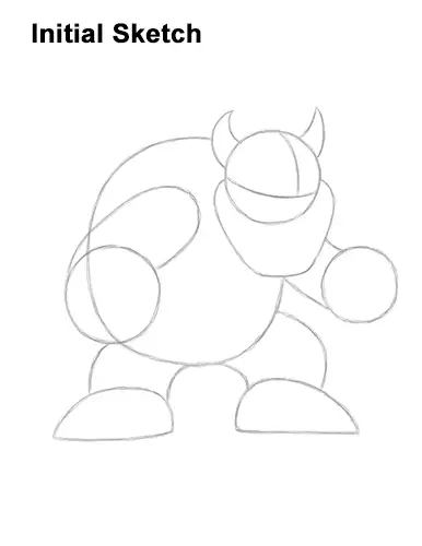 How to Draw Bowser Super Mario Nintendo Full Body Guides Lines