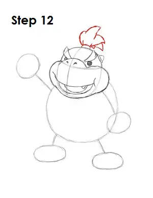 How to Draw Bowser Jr. Step 12