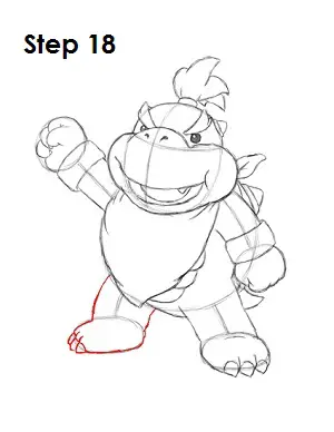 How to Draw Bowser Jr. Step 18
