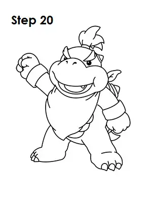How to Draw Bowser Jr. Step 20
