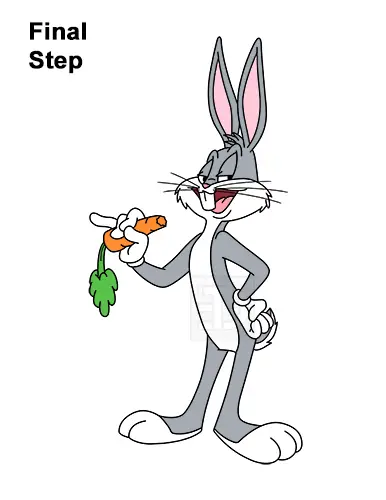 How To Draw Bugs Bunny Full Body VIDEO Step By Step Pictures