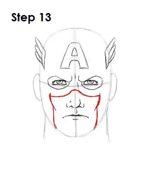 Draw Captain America Step 13