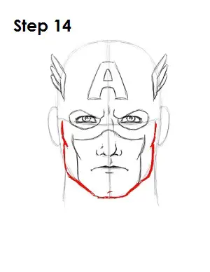 Draw Captain America Step 14