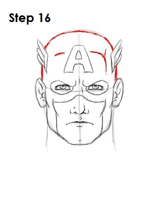 Draw Captain America Step 16