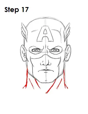 Draw Captain America Step 17