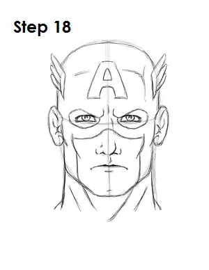 Draw Captain America Step 18