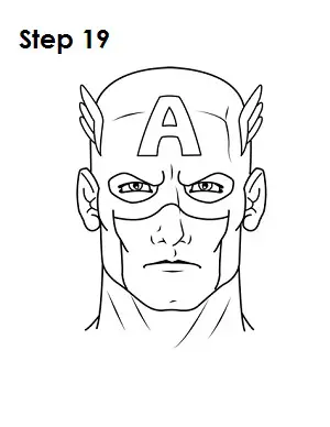 Draw Captain America Step 19