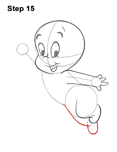 How to Draw Casper the Friendly Ghost Halloween 15