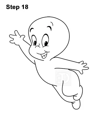 How to Draw Casper the Friendly Ghost Halloween 18