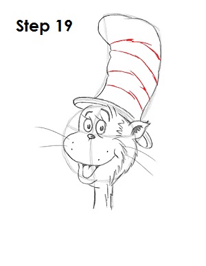Draw Cat in the Hat 19
