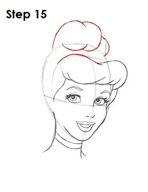 How to Draw Cinderella Step 15
