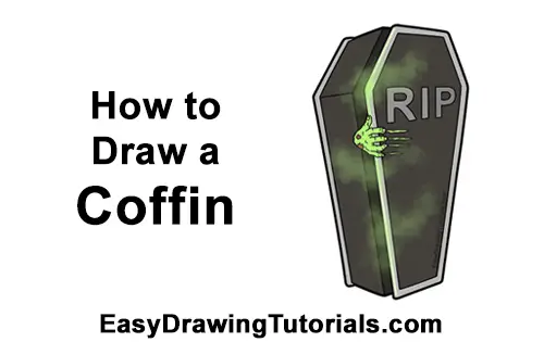 How to Draw a Coffin Zombie Hand Halloween