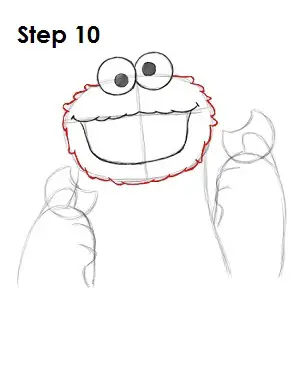 How to Draw Cookie Monster Step 11