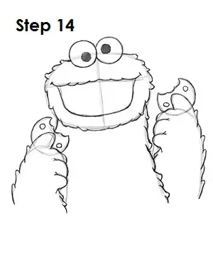 How to Draw Cookie Monster Step 14