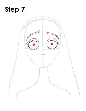How to Draw Corpse Bride Step 7