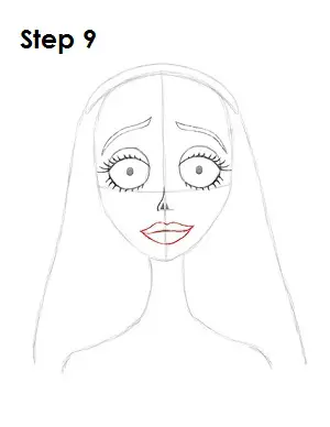 How to Draw Corpse Bride Step 9