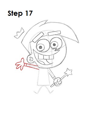 How to Draw Cosmo Step 17