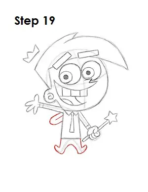 How to Draw Cosmo Step 19