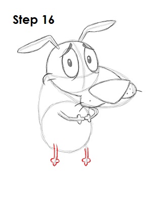 How to Draw Courage the Cowardly Dog