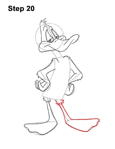 How to Draw Daffy Duck (Full Body) VIDEO & Step-by-Step Pictures