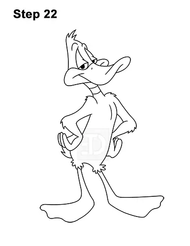 How to Draw Daffy Duck (Full Body) VIDEO & Step-by-Step Pictures