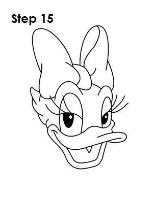  Draw Daisy Duck Step 15