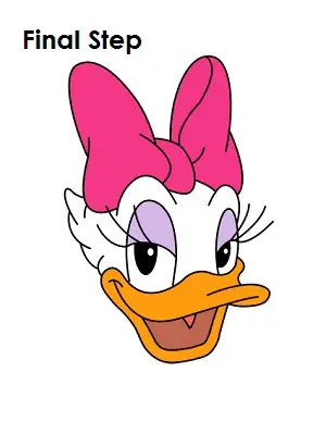  Draw Daisy Duck Final Step