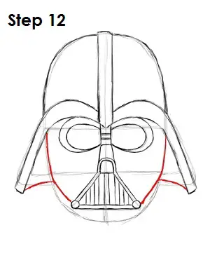 Draw Darth Vader Step 12